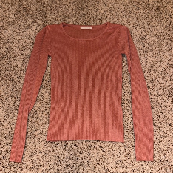 Timing Sweaters Muave Long Sleeve Ribbed Thick Cotton Sweater Timing Small S Poshmark